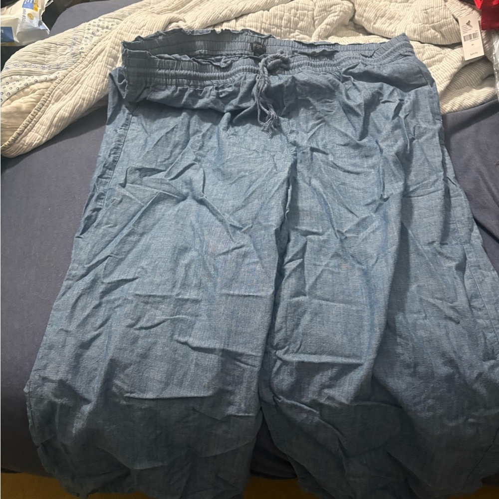 J. Crew Light Blue Drawstring Pants